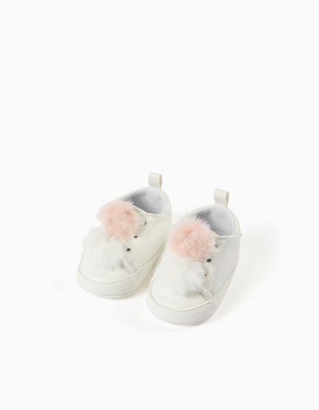 Baskets avec pompons Rose clair 1 - vertbaudet enfant 