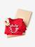 Coffret Noël fille pull jacquard et accessoire écru+rose pâle+rouge 24 - vertbaudet enfant 
