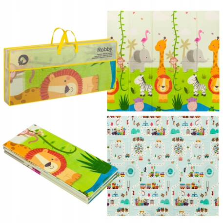 Tapis d’éveil robby double face 180 x 200 cm avec isolation du sol Multicolor 2 - vertbaudet enfant 