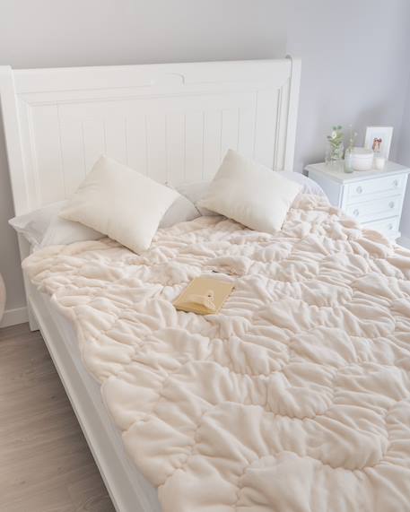 Couverture pour lit et canapé Beige+Rose 3 - vertbaudet enfant 