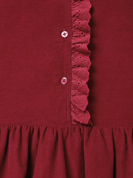 Robe fille en velours Cerise+Kaki+Marine 2 - vertbaudet enfant 