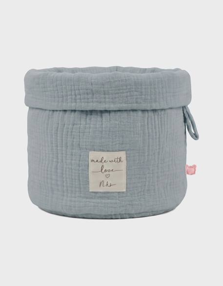 Panier de rangement nomade coton bio Bleu 4 - vertbaudet enfant 