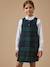 Robe chasuble imprimée tartan fille Carreaux vert/marine 1 - vertbaudet enfant 