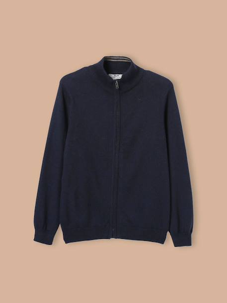 Cardigan col montant garçon Marine 1 - vertbaudet enfant 