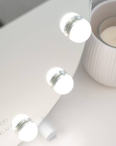 Miroir coiffeuse 11 led intensité réglable Blanc 6 - vertbaudet enfant 