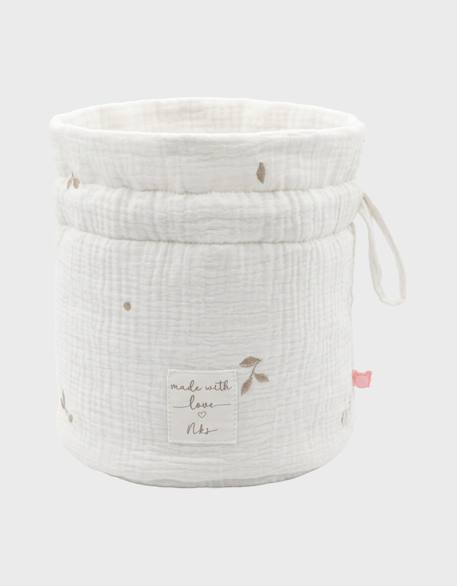 Panier de rangement nomade coton bio Blanc 1 - vertbaudet enfant 