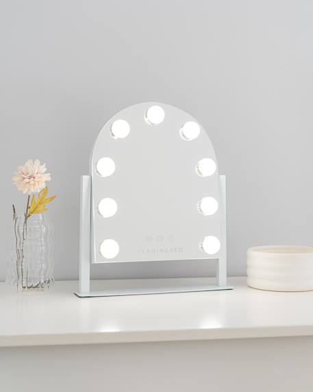 Miroir coiffeuse 9 led intensité réglable Blanc 1 - vertbaudet enfant 