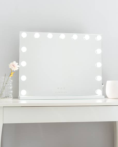 Miroir coiffeuse 15 led intensité réglable Blanc 1 - vertbaudet enfant 