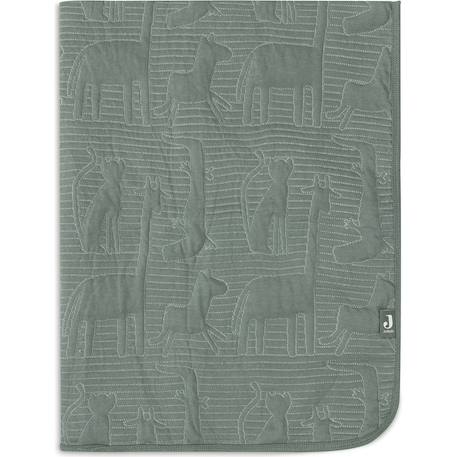Couverture en coton jungle jambo ash green-laurel (100 x 150 cm) Vert 3 - vertbaudet enfant 
