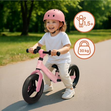 Draisienne toni légère dès 18 mois avec guidon et selle réglables Beige sand+Black orange+Green sage+Pink rose 3 - vertbaudet enfant 
