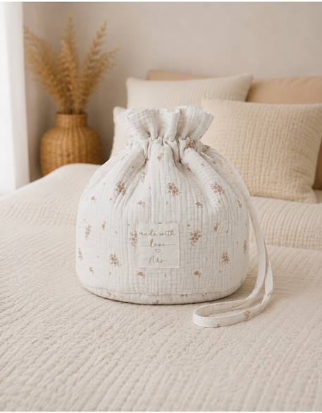 Panier de rangement nomade coton bio Rose 2 - vertbaudet enfant 