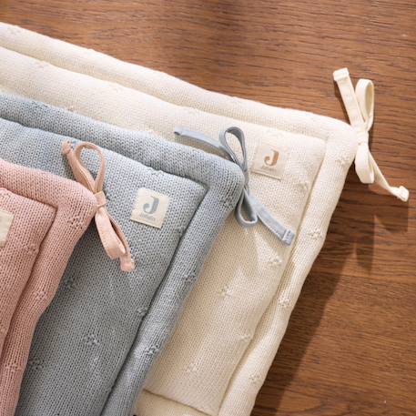 Tour de lit cosy knit biscuit (pour lits 60 x 120 ou 70 x 140 cm) Beige+Bleu 12 - vertbaudet enfant 