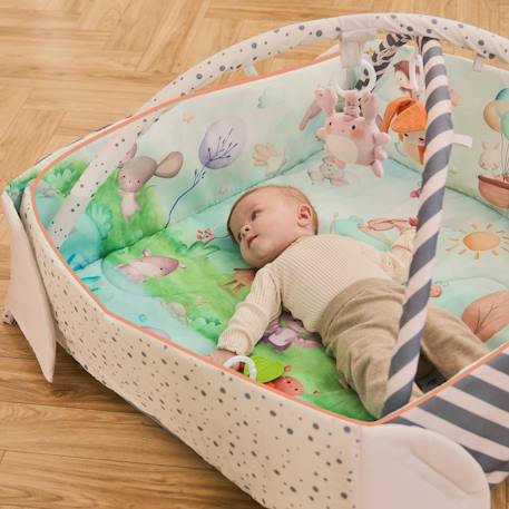 Tapis d’éveil bébé 2en1 anika avec fonction parc et jouets interactifs Multicolor 5 - vertbaudet enfant 