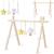Arche d’éveil en bois anis pliable avec 4 jouets Beige 1 - vertbaudet enfant 