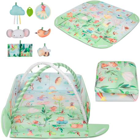 Tapis d’éveil bébé 2en1 inga avec fonction parc et jouets interactifs Multicolor 1 - vertbaudet enfant 