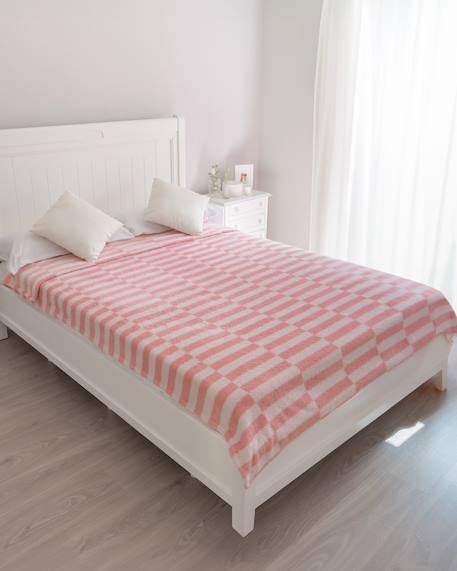 Couverture pour lit et canapé Beige+Rose 9 - vertbaudet enfant 