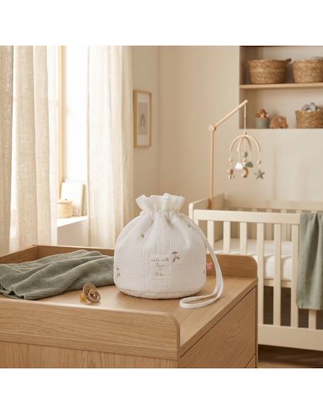 Panier de rangement nomade coton bio Blanc 2 - vertbaudet enfant 