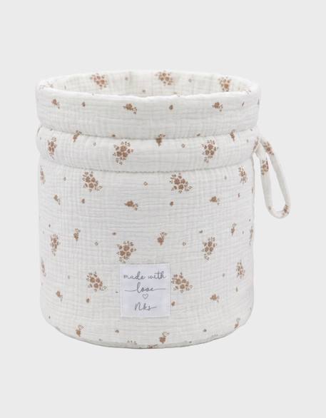 Panier de rangement nomade coton bio Rose 1 - vertbaudet enfant 