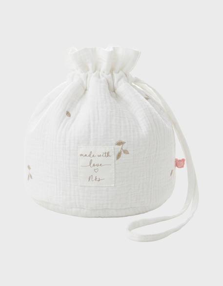 Panier de rangement nomade coton bio Blanc 3 - vertbaudet enfant 