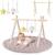 Tapis d’éveil anis set avec arche en bois pliable et tapis de 2 cm Beige 1 - vertbaudet enfant 
