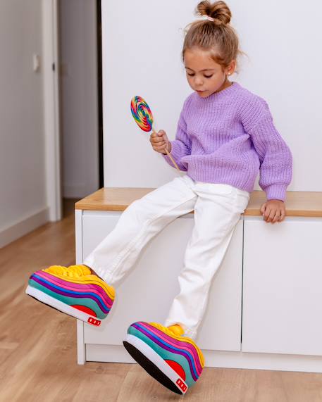 Chaussons antidérapants pour enfants Multicolore+Noir+Rouge 1 - vertbaudet enfant 