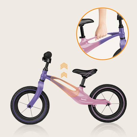 Draisienne bart air légère jusqu’à 30 kg avec guidon et selle réglables Black+Green forest+Pink violet 16 - vertbaudet enfant 