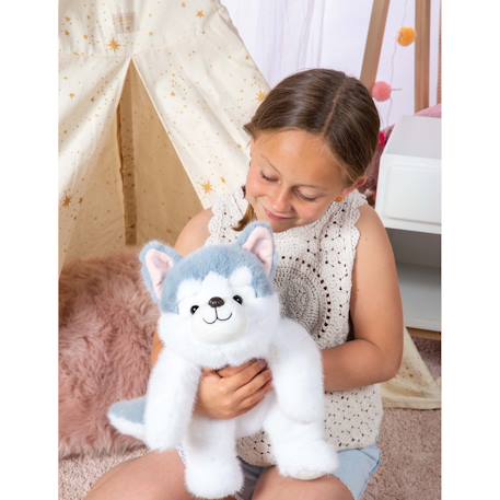 Peluche Floppy choopy husky 40 cm Blanc 1 - vertbaudet enfant 