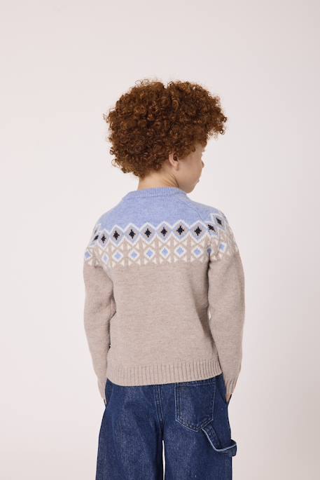 Pull garçon Taupe chine 2 - vertbaudet enfant 