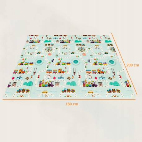 Tapis d’éveil Zora double face 180 x 200 cm avec isolation du sol Beige 6 - vertbaudet enfant 