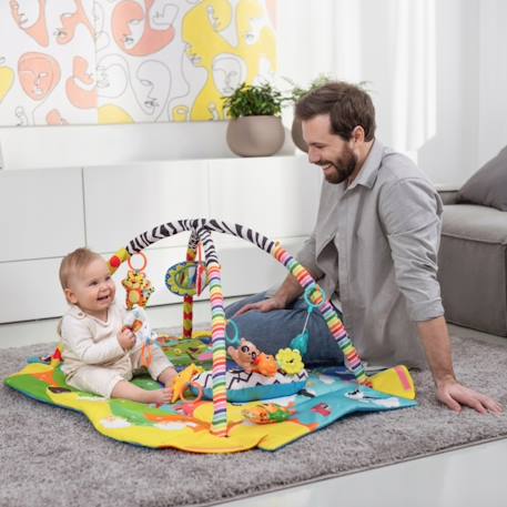Tapis d’éveil bébé 2en1 anika avec fonction parc et jouets interactifs Blue/yellow 4 - vertbaudet enfant 