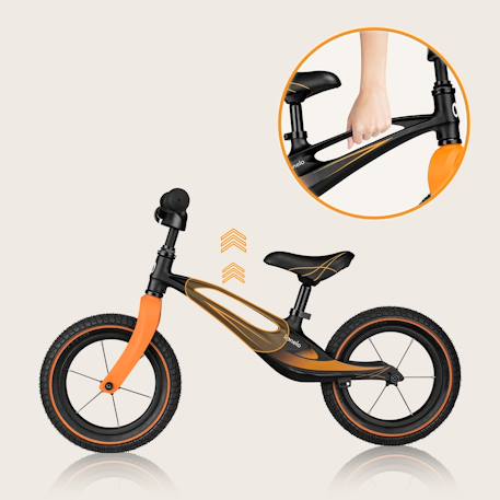 Draisienne bart air légère jusqu’à 30 kg avec guidon et selle réglables Black+Green forest+Pink violet 4 - vertbaudet enfant 