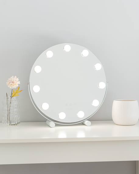 Miroir coiffeuse 11 led intensité réglable Blanc 1 - vertbaudet enfant 