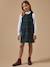 Robe chasuble imprimée tartan fille Carreaux vert/marine 4 - vertbaudet enfant 