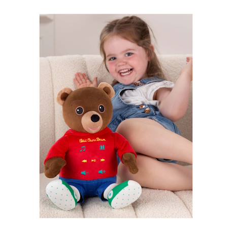 Peluche interactive petit ours brun, chansons, comptines, conteuse d'histoires - 28 cm Noir 3 - vertbaudet enfant 