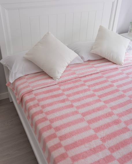 Couverture pour lit et canapé Beige+Rose 10 - vertbaudet enfant 