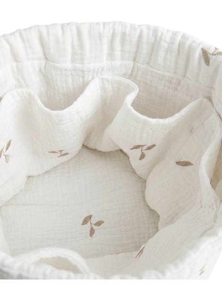 Panier de rangement nomade coton bio Blanc 5 - vertbaudet enfant 