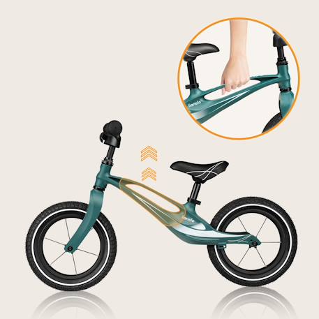 Draisienne bart air légère jusqu’à 30 kg avec guidon et selle réglables Black+Green forest+Pink violet 10 - vertbaudet enfant 