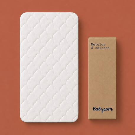 Matelas bébé Babysom - 4 saisons - réversible - protection anti-acariens - certifié certipur Blanc 1 - vertbaudet enfant 