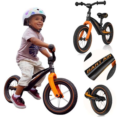 Draisienne bart air légère jusqu’à 30 kg avec guidon et selle réglables Black+Green forest+Pink violet 1 - vertbaudet enfant 
