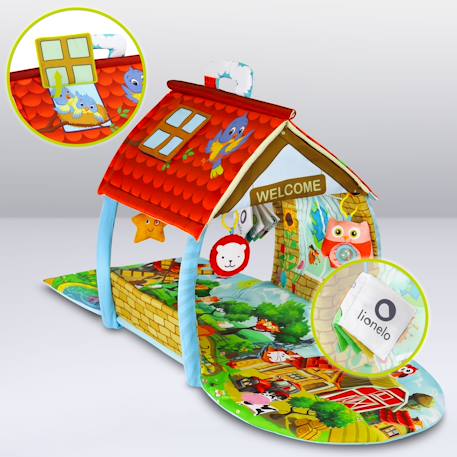 Tapis d’éveil bébé 2en1 agnes 137 x 138 cm avec arches et maisonnette Multicolor 5 - vertbaudet enfant 