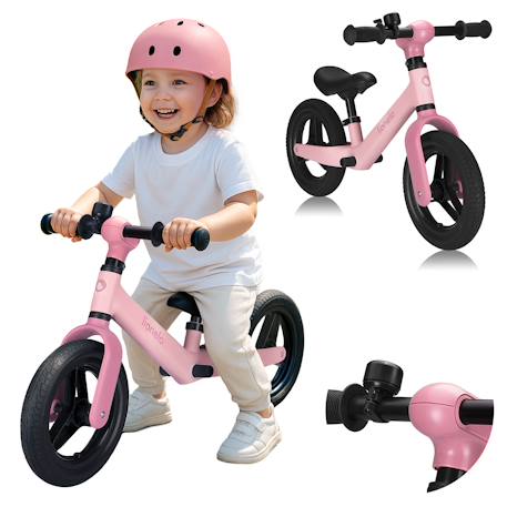 Draisienne toni légère dès 18 mois avec guidon et selle réglables Beige sand+Black orange+Green sage+Pink rose 19 - vertbaudet enfant 