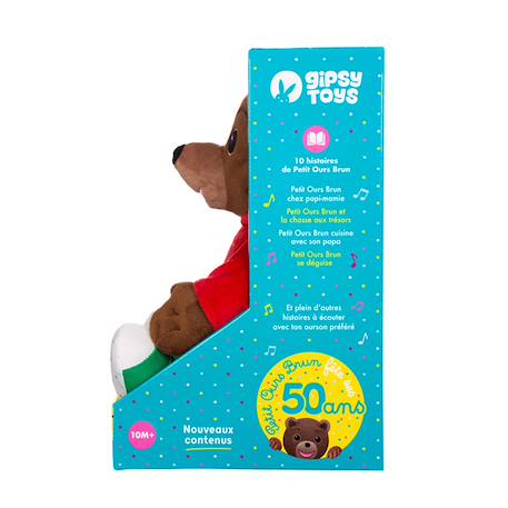 Peluche interactive petit ours brun, chansons, comptines, conteuse d'histoires - 28 cm Noir 5 - vertbaudet enfant 