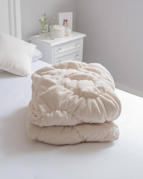 Couverture pour lit et canapé Beige+Rose 1 - vertbaudet enfant 