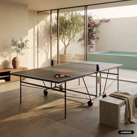 Table de ping pong indoor, avec 2 raquettes et 3 balles, utilisation intérieure Bleu+Gris 7 - vertbaudet enfant 