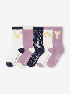 -Lot de 5 mi-chaussettes tennis fille Harry Potter