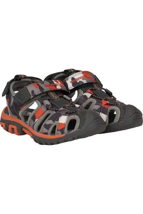 Sandales à bout fermé enfant motif camouflage jaime Gris / orange+Gris / orange camouflage 11 - vertbaudet enfant 
