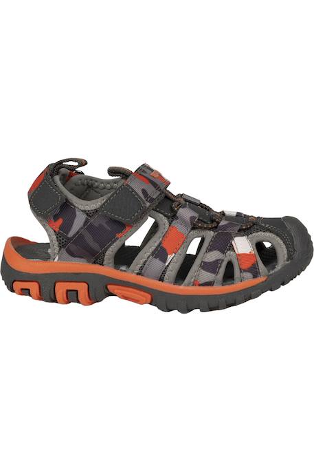 Sandales synthétique jaime Gris / orange+Gris / orange camouflage 10 - vertbaudet enfant 