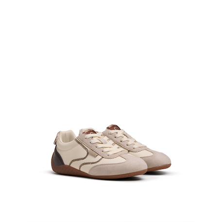 Sneakers filles synthétique lacets Beige+Brown+White 15 - vertbaudet enfant 