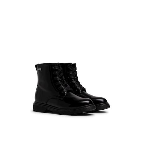 Bottines filles synthétique fermeture éclair Noir brillant 5 - vertbaudet enfant 