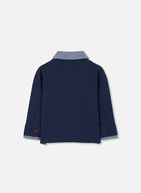 Polo garçon avec écusson air captain club Bleu 2 - vertbaudet enfant 